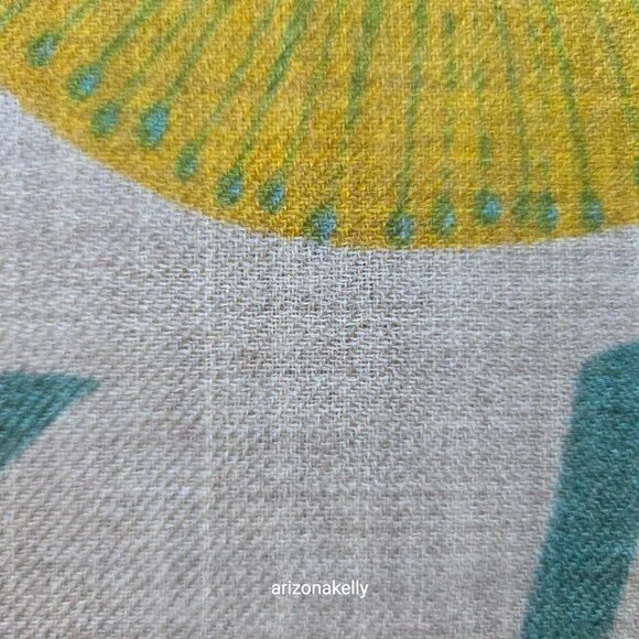 NWOT Cashmere Scarf Retro Scandinavian Design - Picture 5 of 14